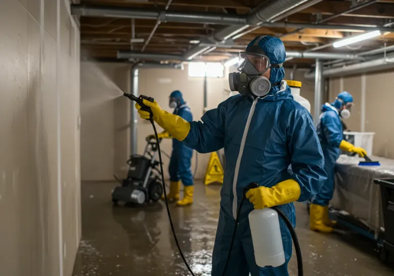 Basement Sanitization and Antimicrobial Treatment process in Harrogate, TN